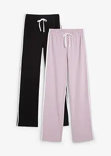 Jersey broek van katoen met stretch (set van 2), bonprix
