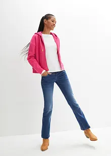 Mid waist stretch jeans, bootcut, bonprix