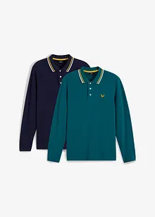 Poloshirt, lange mouw (set van 2), bonprix