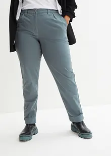 Stretch chino met comfortband en opgerolde pijpen, bonprix