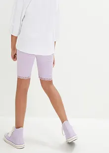 Meisjes biker short (set van 2) met kant en biologisch katoen, bonprix