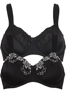 Beugel bh met gewatteerde schouderbandjes (set van 2), bonprix