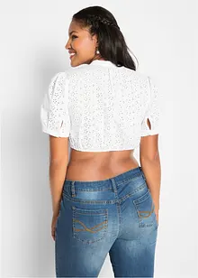Dirndl blousje met broderie anglaise, bonprix