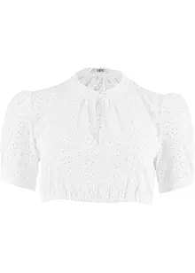 Dirndl blousje met broderie anglaise, bonprix