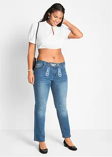 Dirndl blousje met broderie anglaise, bonprix