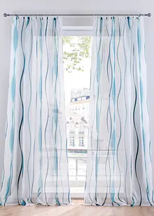 Transparant gordijn met golfmotief (1 stuk), bonprix