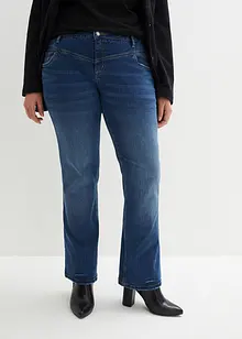 Mid waist stretch jeans, bootcut, bonprix