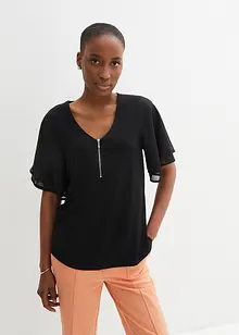 Shirt met chiffon mouwen, bonprix