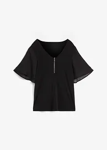 Shirt met chiffon mouwen, bonprix