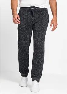 gemêleerde joggingbroek met geribde boorden, bonprix
