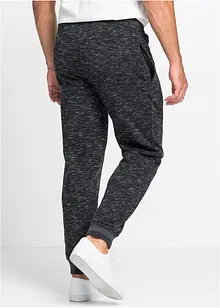 gemêleerde joggingbroek met geribde boorden, bonprix