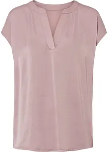 Soepelvallende, satijnen blouse met oversized schouders, bonprix