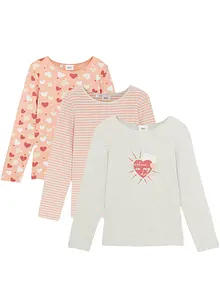 Shirt met lange mouwen van puur biologisch katoen (set van 3), bonprix