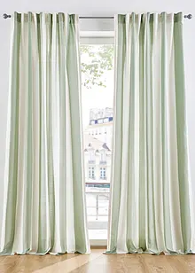 Gestreept gordijn met gerecycled polyester (1 stuk), bonprix