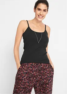 Top met spaghettibandjes van puur katoen (set van 3), bonprix