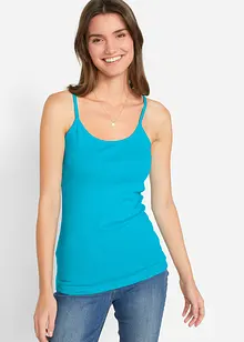 Top met spaghettibandjes van puur katoen (set van 3), bonprix