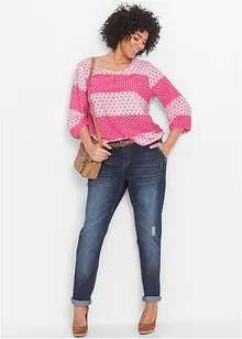 Comfort stretch boyfriend jeans, mid waist, bonprix