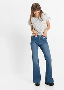 Bootcut jeans mid waist met biologisch katoen, bonprix