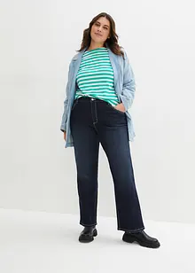 Wide leg stretch jeans, high waist, bonprix