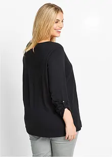 Shirt met knoopsluiting van biologisch katoen, bonprix