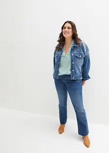Mid waist stretch jeans, bootcut, bonprix