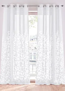 Transparant gordijn van ausbrenner met bladeren (1 stuk), bonprix