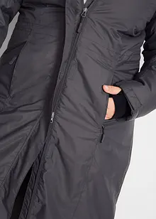 Lange outdoor jas met imitatiebont, waterdicht, bonprix