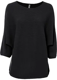 Geribde oversized trui van viscosemix, bonprix