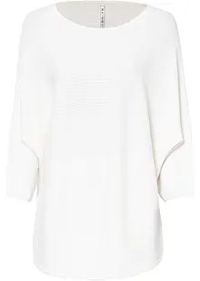 Geribde oversized trui van viscosemix, bonprix
