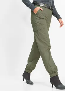 Cargo broek met stretch van katoen, bonprix