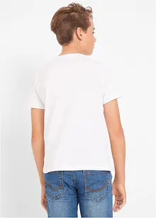 Basic T-shirt (set van 3) met biologisch katoen, bonprix