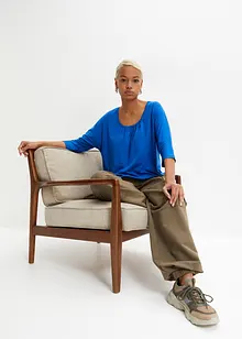 Oversized shirt in een viscosemix, bonprix