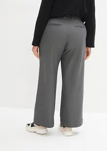 Wijde bandplooibroek met high waist comfortband, bonprix