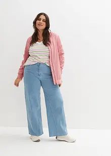 Wide leg jeans met high waist en comfortband, bonprix