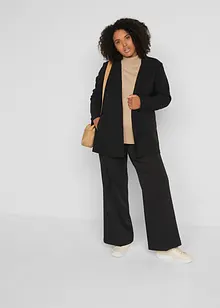 Fijngebreide basic trui met opstaande kraag en gerecycled materiaal, bonprix