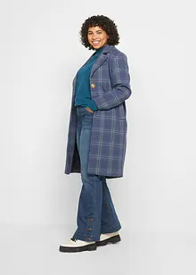 Fijngebreide basic trui met opstaande kraag en gerecycled materiaal, bonprix