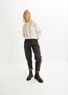 Barrel stretch jeans, mid waist, bonprix