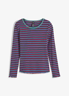 Geribd shirt met strepen van biologisch katoen, bonprix