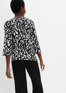 Shirt met ronde hals, 3/4 mouw, bonprix