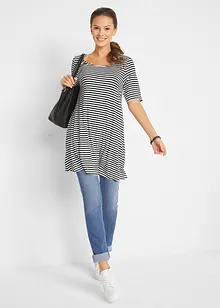 Lange shirt tuniek, korte mouw, bonprix