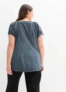 Cold dyed blouse van katoen, korte mouw, bonprix