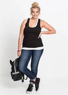 Geribde tanktop (set van 2), bonprix