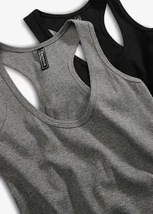 Geribde tanktop (set van 2), bonprix