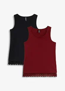 Top met kant (set van 2), bonprix