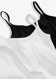 Spaghetti top van katoen (set van 2), bonprix