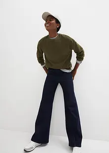 Wide leg jeans, high waist, met comfortband, bonprix