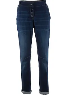 Stretch boyfriend jeans mid waist, met comfortabele band, bonprix