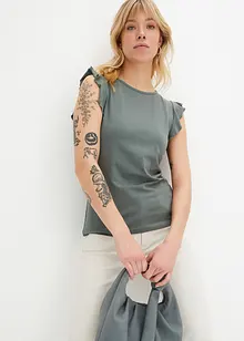 Tanktop met volants, bonprix