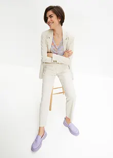 High waist linnen broek van een linnen-viscosemix, bonprix