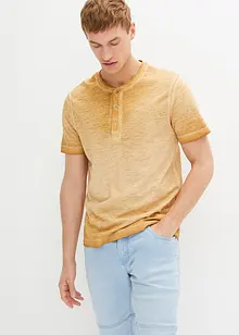 Henley shirt van biologisch katoen in washed out look, bonprix